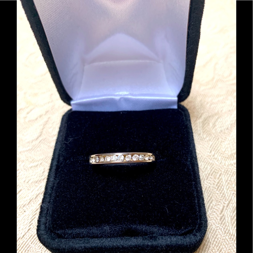 Women’s silver tone anniversary band